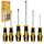 CCLIFE Magnetisches Schraubendreher Set 6-tlg Schlitz Kreuzschlitz PH0 PH1 PH2 CRV Stahl mit Ergonomischem Griff Anti Rutsch
