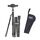 KMINA Gehstock Carbon Schwarz, Spazierstock für Damen und Herren, Leichtgewicht Kohlefaser Stock Höhenverstellbar, Eleganter Faltstock mit Ergonomischem Softgriff - Modell PRO