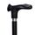 Gehstock Gehhilfe Leichtmetall mit anatomischem Comfort-Griff schwarz (Links)