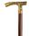 Ajuny Faltbarer Holz Gehstock Spazierstock & Klappstock Stützstock Gehhilfe Rutschfester Gummifuß Ergonomischer Messinggriff im Fritz-Stil Silberblatt-Design für Herren Damen Senioren 91,4 cm/36 Zoll
