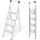 KINGRACK Leiter Aluminium, Trittleiter 4 stufen klappbar, leiter 4 stufen mit Handlauf, rutschfeste Haushaltsleiter mit Klappsicherung, Aluleiter Belastbar bis 150 kg, für Zuhause, Büro, Garten,Silber