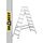DRABEST Leiter PRO Serie Trittleiter Alu Klaptritt 8 Stufen Klappleiter Beidseitig Leiter max 150 kg