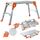 ???????????????????????????????????? Arbeitsplattform CF-107A | ???? ???????????????????? ???????????????????????????????? - Alu Leiter - Klappbar - Bis 150 kg - Arbeitsbühne mit Plattform - Trittleiter - Werkbank - Klappleiter (Silber/Orange)