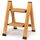 KULACO Klapptritt, Trittleiter 2 Stufen Klappbar, Aluminium Klappleiter, Tragbare Stufenleiter, Rutschfeste Haushaltsleiter bis 150 kg, Multifunktionsleiter Holzmaserung Design für Küche, Bad, Camping