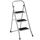 Ribelli Trittleiter 3 Stufen Leiter Klapptritt Klappleiter Klapptreppe Tritt Haushaltstritt Stehleiter Sprossenleiter klappbar faltbar bis 150 kg (3 Stufen, Silber/schwarz)