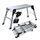 ???????????????????????????????????? Arbeitsplattform CF-107A | ???? ???????????????????? ???????????????????????????????? - Alu Leiter - Klappbar - Bis 150 kg - Arbeitsbühne mit Plattform - Trittleiter - Werkbank - Klappleiter (Silber/Schwarz)