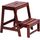 dobar® Green Label 29731FSC Multifunktionshocker Massivholz | Tritthocker zweistufig | Leiterhocker | Klapptritt für Haushalt| Leiterhocker Klappbar | 53 x 38 x 45 cm | Buchenholz geölt | Dunkelbraun