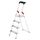 Hailo 5_8814-001 001 EasyClix breite xxl Aluminium-Scherentreppe (4 Stufen), grau