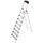 Hailo ProfiStep XXL Sicherheitsleiter, faltbar, Aluminium, 8 Stufen, extra breit