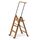 Arredamenti Italia Leiter 170/3 TUSCANIA; Holz - 3 Stufen - zusammenklappbar - mit Sicherheitssystem - Farbe: Kirsche Holz AR-It il Cuore del Legno