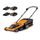 LawnMaster CLMF4841E Akku-Rasenmäher 48V Max 2x24V 4.0Ah Batterie, 41cm 450m² Mulchen 42L, 22-72mm 6-Stufige Schnitthöhenverstellung