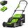 Greenworks 40V Kabelloser 40V Akku-Rasenmäher für Flächen bis zu 500 m² mit 41cm Schnittbreite G40LM41, 50L Sack, 3 Jahre Garantie mit 40V 4Ah Lithium-Ionen-Akku & 2A Universal Ladegerät Kit GSK40B4