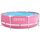 Intex 28290EH 2,4 m x 76,2 cm, einfach zu montieren, großer, runder Metallrahmen, oberirdischer Swimmingpool mit zwei Saugauslässen, Rosa