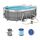 Bestway Frame Pool "Power Steel" Set, oval, grau, 300 x 200 x 84 cm, 3.668 L, 56617-05