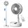 UNITEDTIME Tragbarer Ventilator Faltbares Wiederaufladbares [Fernbedienung] Foldaway Stehendes Pedestal Oszillierende Timer für Camping Reisen, Schlafzimmer, Klappbar (Weiß)