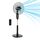Amazon Basics Standventilator 40 cm mit Fernbedienung, für Schlafzimmer, Wohnzimmer, Büro, 3 Geschwindigkeiten, 3 Modi, Timer, Doppelschicht-Rotorblätter, Höhenverstellbar,Neigbarer Kopf, 60W, Schwarz