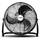 OZAVO Standventilator, Windmaschine ⌀35 cm mit 3 Laufgeschwindigkeiten, Bodenventilator Power, Tischventilator Metall, Luftkühler, verstellbare Neigungswinkel, 50W, Schwarz