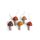 Gry & SIF handgemachte Herbstdeko aus Filz, Herbstdeko zum Aufhängen, Zierschmuck für den Herbst, Fensterdeko, Halloweendeko, Pilze Deko | Fliegenpilze rot 5er Set