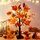 ACAREY Herbstdeko Ahornblatt Baum Lichter, 61cm Herbst Dekoration Lichterbaum Für Innen mit Timer, Herbst Deko Lichterbaum Herbstblätter Kürbis Deko Für Tisch Halloween Herbstdeko Zum Aufhängen
