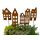 LB H&F Lilienburg 4er Set Häuser Gartenstecker rost Deko Gartendeko Rosthaus edelrost deko Frühling Sommer Dekoration Haus Metall 60 cm