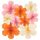 SUNBEAUTY 9 Stück Papier Fächer Dekoration Hanging Girlande Rosa Orange Blumen Papierfächer Cremefarben Party Deko Set für Hochzeit Geburtstag Tea Party Tischdeko Classroom Baby Shower Fasching Deko
