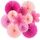 SUNBEAUTY 11 Stück rosa Papierfächer Papierfächer Party Dekoration Papierblumen zum Aufhängen Geburtstag Party Hochzeit Neujahr Babyparty Gartenparty