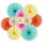 SUNBEAUTY 12 Stück Papier Fächer Geburtstagsdeko Hängend Papier Fans Happy Birthday Girlande für Geburtstag Hochzeiten Baby Shower Party Dekoration