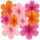 SUNBEAUTY 9 Stück Papier Fächer Dekoration Hanging Girlande Orange Blumen Papierfächer Rosa Party Deko für Hochzeit Geburtstag Tischdeko Classroom Baby Shower Rose Backdrop Garland
