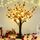 Weihnachtsdeko Lichterbaum Für Innen mit 24 LEDs, LED Baum Licht Bäumchen Birken Herbst Deko Lichterbaum mit blätter Deko Für Weihnachtsdeko Tisch Herbstdeko Zum Aufhängen, Innendeko (A)