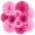 SUNBEAUTY 12er Set Papier Fächer Dekoration Papierrosetten Kit Party Feier Deko (Pink / Rosa)