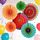 SUNBEAUTY Bunte Party Deko Mexiko Deko Bunte Fiesta Papier Fans Set Regenbogen Decorative Papier Fächer Dekoration Colourful Hanging Garland für Kindergeburtstag Wedding Birthday Cinco De Mayo（6 Pcs
