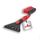 NIGRIN Eiskratzer mit Schneebesen, ergonomischer Griff, aus hochstabilem ABS, Schwarz-rot
