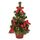Idena 8582154 - Deko-Weihnachtsbaum mit 20 LED in Warmweiß, ca. 35 cm hoch, mit rotem Baum-Schmuck im Topf, mit 6 Stunden Timer, batteriebetrieben, Deko für Innen, als Advents- und Weihnachtsdeko