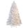 SHATCHI Künstlicher Weihnachtsbaum, weiße Alaska-Kiefernspitzen, für Weihnachten, Zuhause, Weihnachtsdekoration, Metallständer, warmes Alaska-Weiß, 7ft/210 cm
