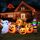 Joiedomi DREI Aufblasbare Halloween-Figuren und Kürbisbeet Aufblasbare aufblasbare Gegenstände mit eingebauten LEDs für Halloween-Partys im Innen- und Außenbereich, Hof, Rasen, Gartendekorationen