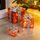 LED Geschenkboxen mit Timer 3er Set - ROT/GRAU - Weihnachts Dekoboxen warm weiß beleuchtet - Weihnachten Advent Winter Christbaum Deko Beleuchtung Batterie betrieben