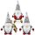 Gehydy Weihnachtswichtel Figuren 3er Set Weihnachtsdeko Wichtel Weihnachten Deko Wichtel Zubehör Dekoration Christmas für Home Küche - Grau