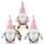 Gehydy Weihnachtswichtel Figuren 3er Set Weihnachtsdeko Wichtel Weihnachten Deko Wichtel Zubehör Dekoration Christmas für Home Küche - Rosa