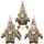 Gehydy Weihnachtswichtel Figuren 3er Set Weihnachtsdeko Wichtel Weihnachten Deko Wichtel Zubehör Dekoration Christmas für Home Küche - Braun