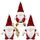 Gehydy Weihnachtswichtel Figuren 3er Set Weihnachtsdeko Wichtel Weihnachten Deko Wichtel Zubehör Dekoration Christmas für Home Küche - Rot