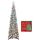 HMASYO 150 cm Pop-Up Lametta Weihnachtsbaum mit 50 Timer-Lichtern, Buntes Silber Zusammenklappbarer Künstlich Schlanken Weihnachtsbaum für den Innenbereich, Zuhause Wohnung Kamin mit Festdekoration