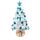 Weihnachtsbaum künstlich (WBD) 60 cm Weiss mit Weihnachtsdeko türkis und Led Lichterkette mit Batteriebox und Fernbedienung künstlicher Christbaum klein Tannenbaum