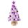 Weihnachtsbaum künstlich (WBD) 75 cm Weiss mit Weihnachtsdeko lila und Led Lichterkette mit Batteriebox und Fernbedienung künstlicher Christbaum klein Tannenbaum