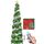 HMASYO 180 cm Pop-Up Lametta Weihnachtsbaum mit 100 Timer-Lichter und Fernbedienung, Zusammenklappbarer Künstlicher Schlanken Weihnachtsbaum für Zuhause Wohnung Büro Festdekoration, USB-Betrieb