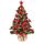 Weihnachtsbaum künstlich (WBD) 75 cm grün mit Weihnachtsdeko rot und Led Lichterkette mit Batteriebox und Fernbedienung künstlicher Christbaum klein Tannenbaum