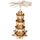 BRUBAKER Weihnachtspyramide Holzpyramide - Natur - 4 Etagen - 60 cm Höhe - handbemalte Figuren