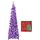 HMASYO Pop-Up-Weihnachtsbaum mit 100 LED-Lichtern und Fernbedienung, violetter Weihnachts-Lametta-Baum, zusammenklappbarer künstlicher Bleistiftbaum für Zuhause, Büro, Party-Dekoration, USB-betriebene