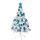Weihnachtsbaum künstlich (WBD) 120 cm Weiss mit Weihnachtsdeko türkis und Led Lichterkette mit Batteriebox und Fernbedienung künstlicher Christbaum klein Tannenbaum