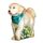 Old World Christmas Christbaumschmuck: Hunde-Kollektion, Glasornamente für Weihnachtsbaum Doodle Dog Weiß/Gold