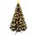 Weihnachtsbaum künstlich (WBD) 150 cm schwarz mit Weihnachtsdeko Gold und Led Lichterkette mit Batteriebox und Fernbedienung künstlicher Christbaum klein Tannenbaum